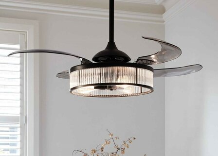 Beacon 212928 Fanaway Corbelle antiek zwart plafondventilator 122 cm in kamer