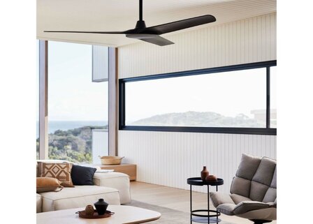 Beacon 21321649 Lucci Air Abyss plafondventilator zwart 142 cm woonkamer