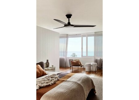 Beacon 21321649 Lucci Air Abyss plafondventilator zwart 142 cm slaapkamer