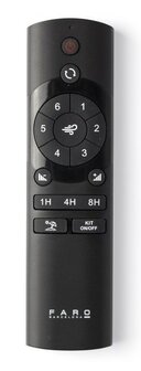 Faro Barcelona 34360WT Outwood L plafondventilator bruin/eikenhout met app 150 cm afstandsbediening