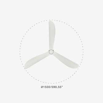 Faro Barcelona 34363WT Outwood L plafondventilator wit met app 150 cm diameter