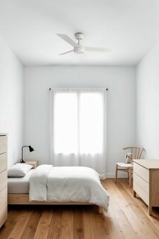 Faro Barcelona 34288-1TW Cruiser S LED plafondventilator met ledverlichting wit 106 cm slaapkamer