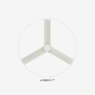 Faro Barcelona 34288-1TW Cruiser S LED plafondventilator met ledverlichting wit 106 cm diameter