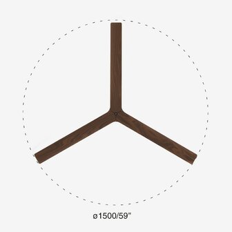 Faro Barcelona Klim L plafondventilator zwart/walnoot 150 cm diameter