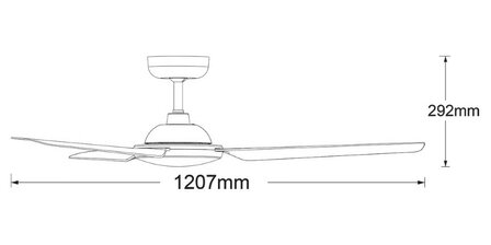Beacon 21302449 Bayside Somerset plafondventilator wit 122 cm afmetingen
