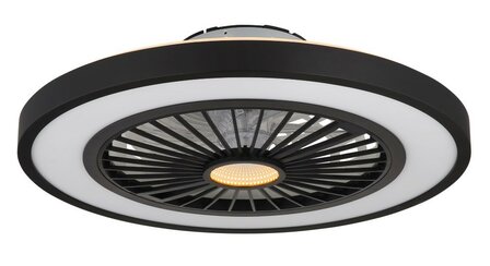 Globo Blizzak Led plafondventilator zwart 54 cm