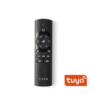 Faro Barcelona 33516DCWT Lantau L plafondventilator matzwart/walnoot met app 132 cm afstandsbediening