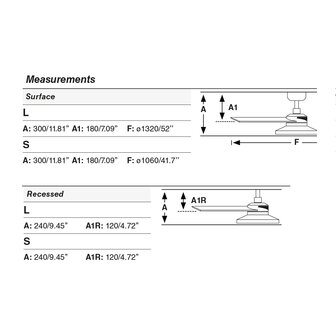 Faro Barcelona 342972N Rudder Tak 3 L plafondventilator met verlichting zwart/essen 132 cm afmetingen