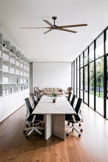 Faro 34190 Barcelona Bigwood XL plafondventilator zwart/walnoot 200 cm in kamer