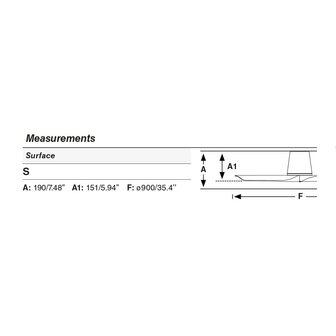 Faro Barcelona 33827 Hey Tub S plafondventilator zwart 90 cm afmetingen
