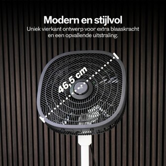 Dynter AirFlow AV25G opvouwbare statiefventilator wit 47 cm