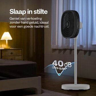 Dynter AirFlow AV25G opvouwbare statiefventilator grijs 47 cm
