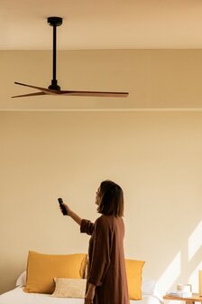 Faro Barcelona 34277 Klim M plafondventilator zwart/walnoot 125 cm