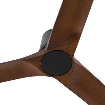 Faro Barcelona 33839 Heywood Tub L plafondventilator zwart/walnoot 132 cm
