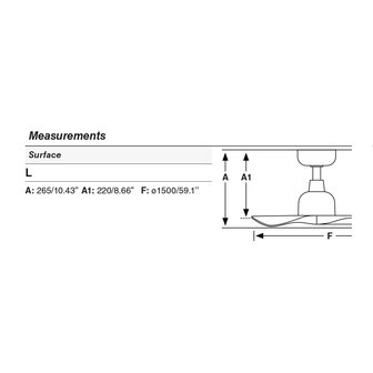 Faro Barcelona 34360 Outwood L plafondventilator bruin/eikenhout 150 cm afmetingen