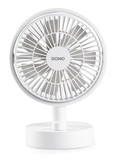 Domo DO8151 oplaadbare tafelventilator wit 15 cm