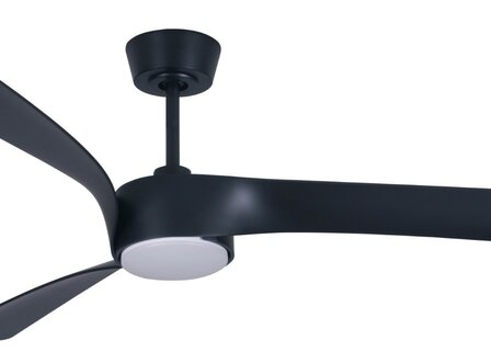 Beacon Line plafondventilator zwart 132 centimeter behuizing met lamp