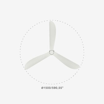 Faro Barcelona 34363 Outwood L plafondventilator wit 150 cm diameter