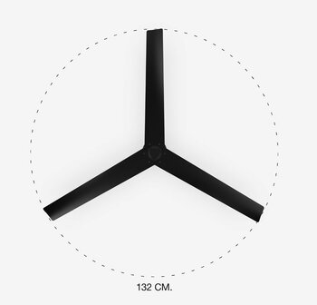 Faro Barcelona Milos L plafondventilator zwart 132 cm diameter