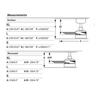 Faro Barcelona 342931S Cruiser XL plafondventilator met verlichting zwart 160 cm afmetingen