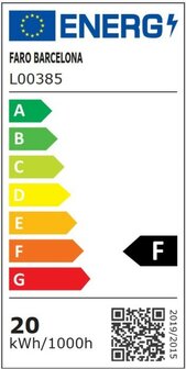 Faro Barcelona 342931S Cruiser XL plafondventilator met verlichting zwart 160 cm energielabel F