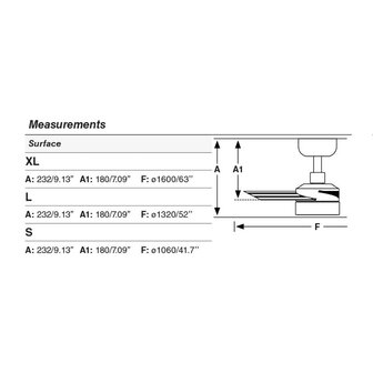 Faro Barcelona 342921S Cruiser XL plafondventilator met verlichting wit 160 cm afmetingen