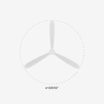 Faro Barcelona 33760 Amelia L plafondventilator wit 132 cm diameter