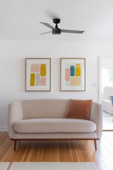 Faro Barcelona 342851S Cruiser S LED plafondventilator zwart/aluminium 106 cm in woonkamer