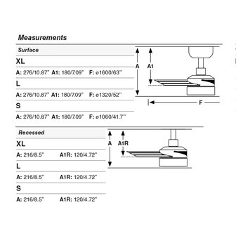 Faro Barcelona 342851S Cruiser S LED plafondventilator zwart/aluminium 106 cm afmetingen