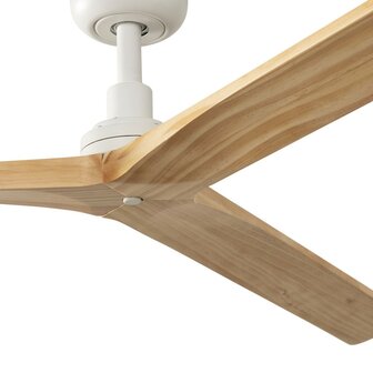 Faro Barcelona Klim L plafondventilator wit/eikenhout 150 cm