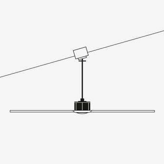 Faro Barcelona Klim L plafondventilator zwart/walnoot 150 cm schuin plafond