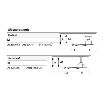 Faro Barcelona 34194 Rocker L plafondventilator wit 132 cm afmetingen