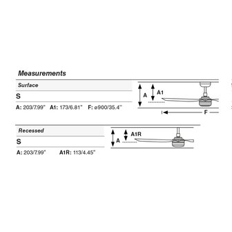 Faro Barcelona 338211S Mini Punt S plafondventilator met verlichting wit/esdoorn 90 cm afmetingen
