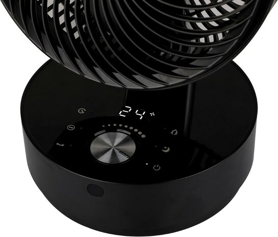 Clean Air Optima CA-404B Design tafelventilator zwart bedieningspaneel