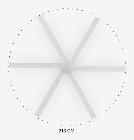 Faro Barcelona Andoris XXL plafondventilator wit 213 cm diameter