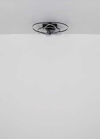 Globo Alia LED plafondventilator met verlichting zwart 58 cm licht