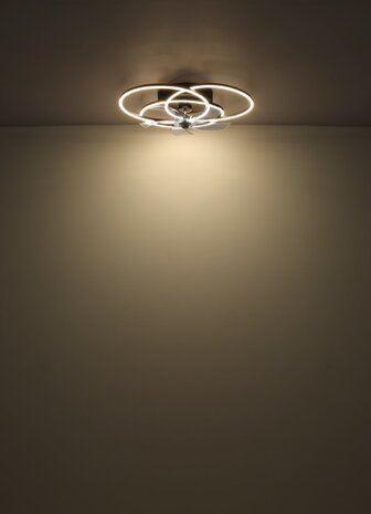 Globo Alia LED plafondventilator met verlichting zwart 58 cm licht