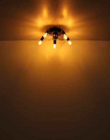 Globo Alisha plafondventilator met verlichting zwart 43 cm licht