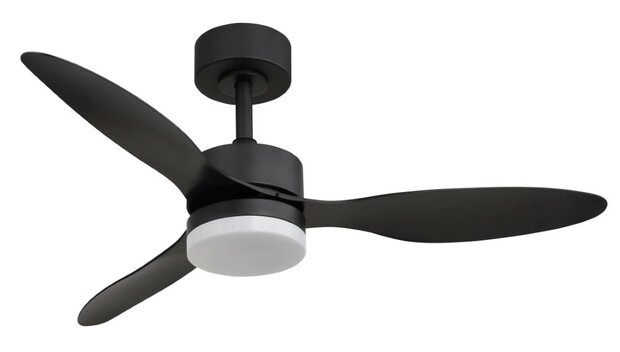 Globo Blackwell plafondventilator zwart met verlichting 106 cm