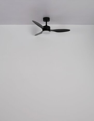 Globo Blackwell plafondventilator zwart met verlichting 106 cm