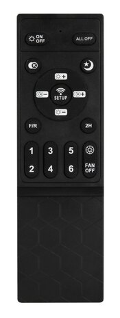 Globo Blackwell plafondventilator zwart met verlichting 106 cm afstandsbediening