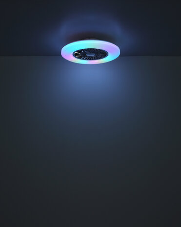 Globo Alva Led plafondventilator wit/zwart 59,5 cm