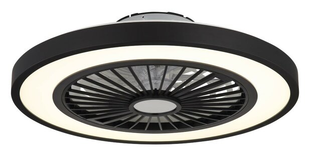 Globo Blizzak Led plafondventilator zwart 54 cm