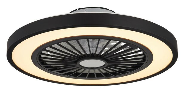 Globo Blizzak Led plafondventilator zwart 54 cm