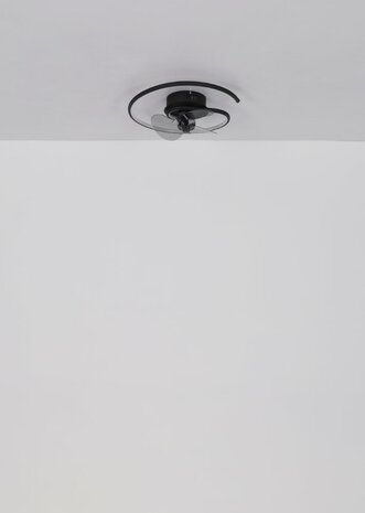 Globo Koren LED plafondventilator met verlichting zwart 45 cm licht