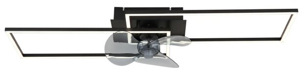 Globo Tatjana LED plafondventilator met verlichting zwart 30 cm