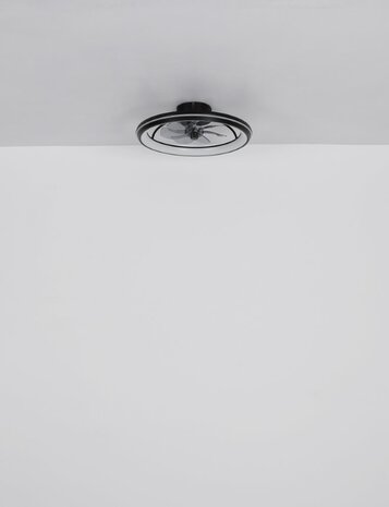 Globo Tatjana LED plafondventilator met verlichting zwart 30 cm licht