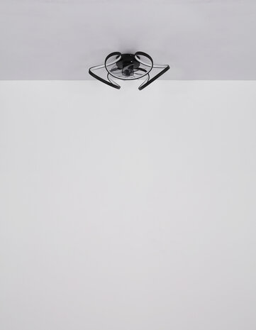Globo Loris LED plafondventilator met verlichting zwart 56 cm