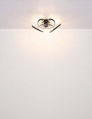 Globo Loris LED plafondventilator met verlichting zwart 56 cm