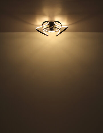 Globo Loris LED plafondventilator met verlichting zwart 56 cm